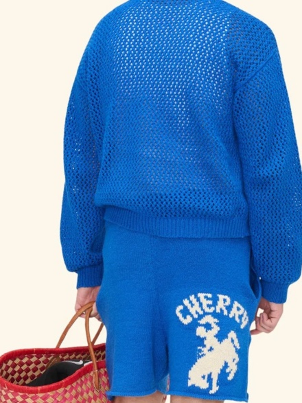Cherry LA Knit Western Shorts color Royal blue size Medium